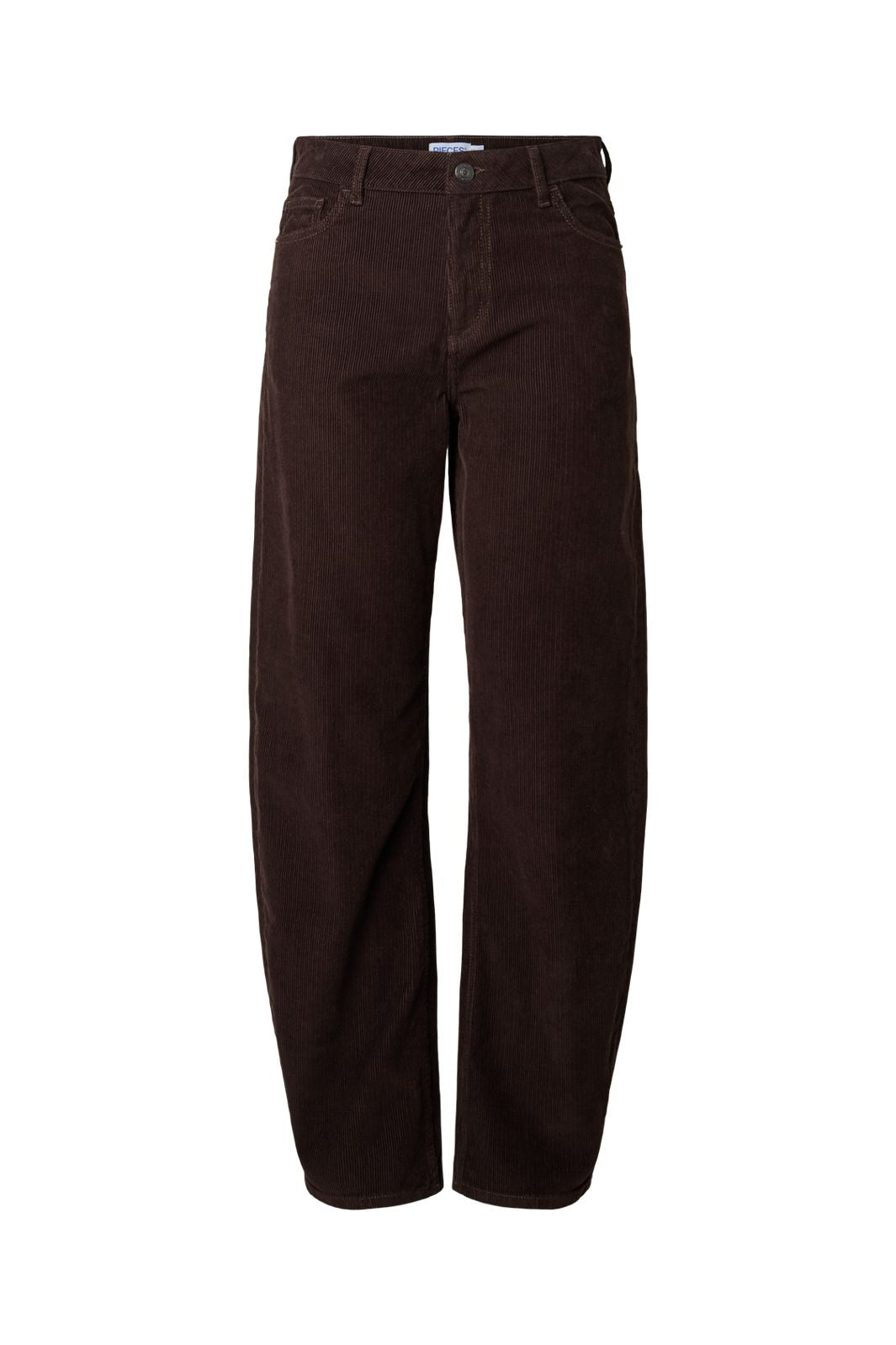 Pieces - Pcaia Barrel Corduroy Pants - 5054980 Ganache