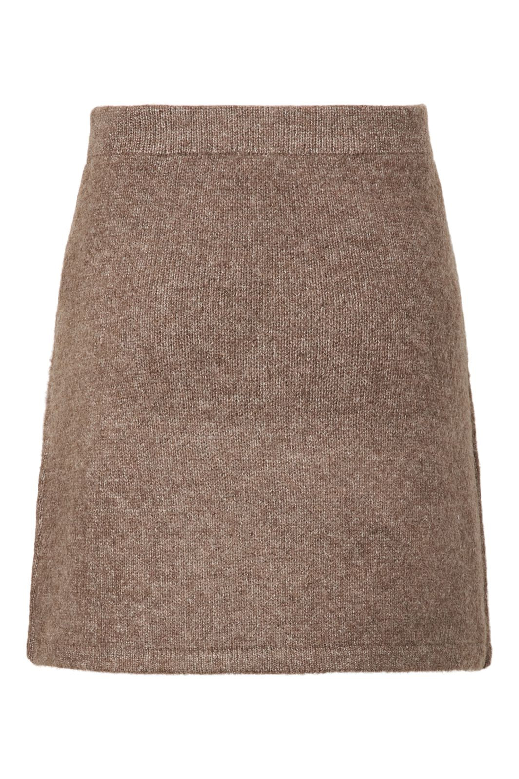 Pieces - Pcaico Button Knit Skirt - 5060679 Coffee Quartz Melange