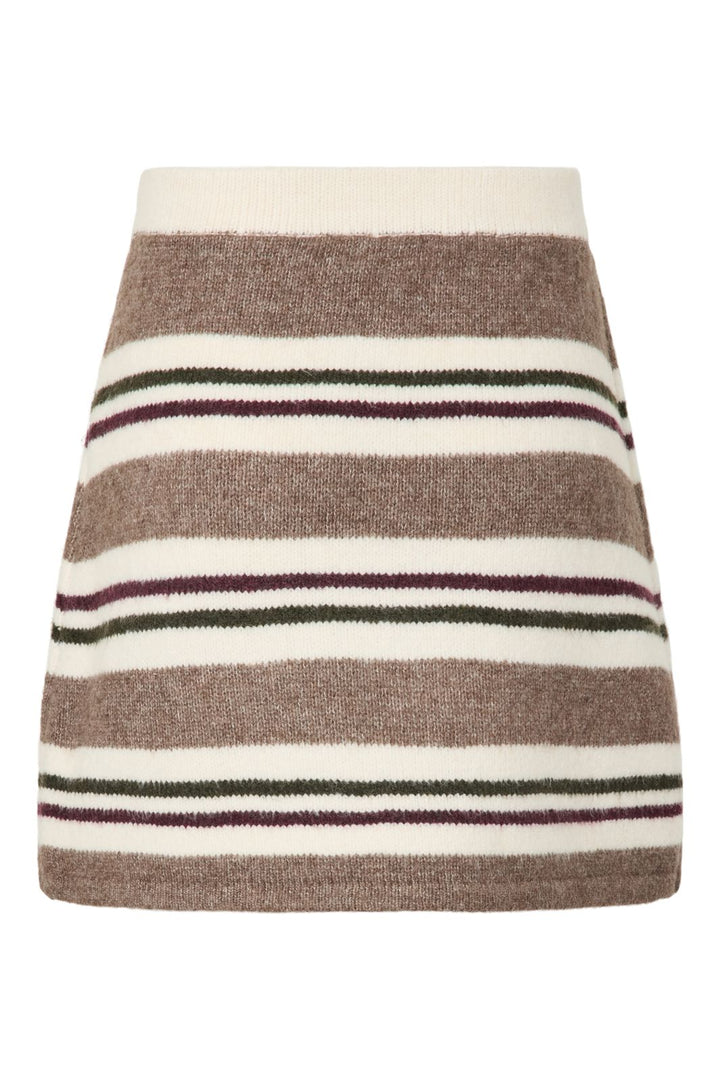 Pieces - Pcaico Button Knit Skirt - 5060680 Whitecap Gray Winetasting + Coffee Quartz + Forrest Night