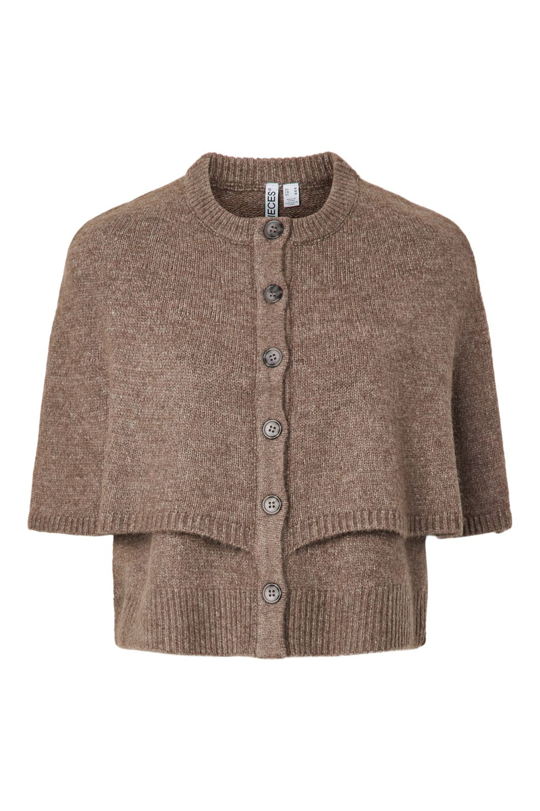 Pieces - Pcaico Cape Knit Cardigan - 5060739 Coffee Quartz Melange