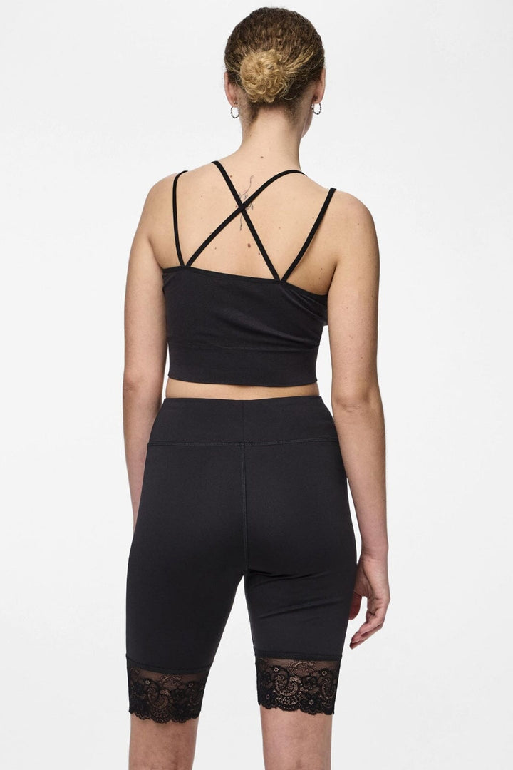 Pieces - Pcamiva Lace Bikeshorts - 4468785 Black
