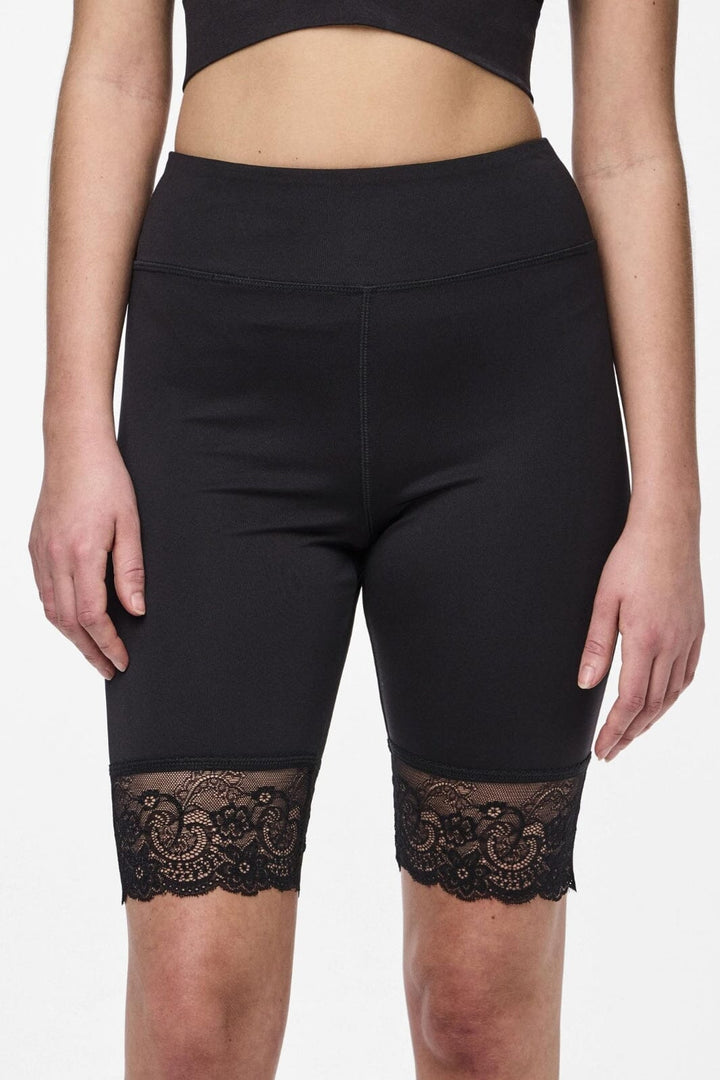 Pieces - Pcamiva Lace Bikeshorts - 4468785 Black