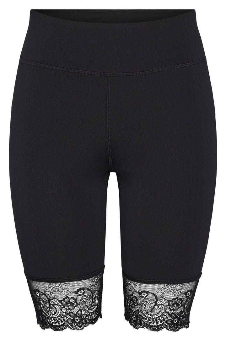 Pieces - Pcamiva Lace Bikeshorts - 4468785 Black
