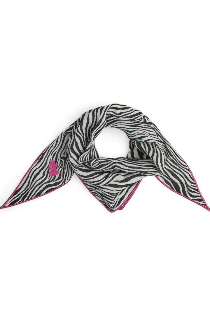 Pieces - Pcanina Small Scarf - 4838239 High Risk Red Zebra
