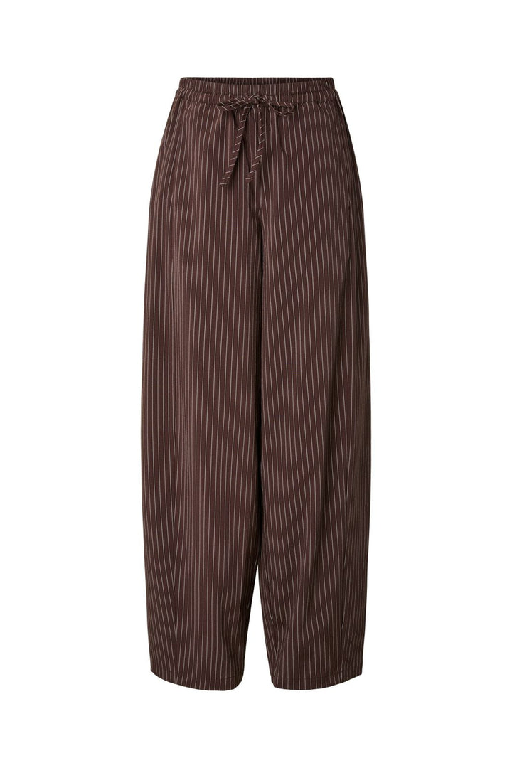 Pieces - Pcanja Barrel Pants - 5078707 Delicioso Pinstripe