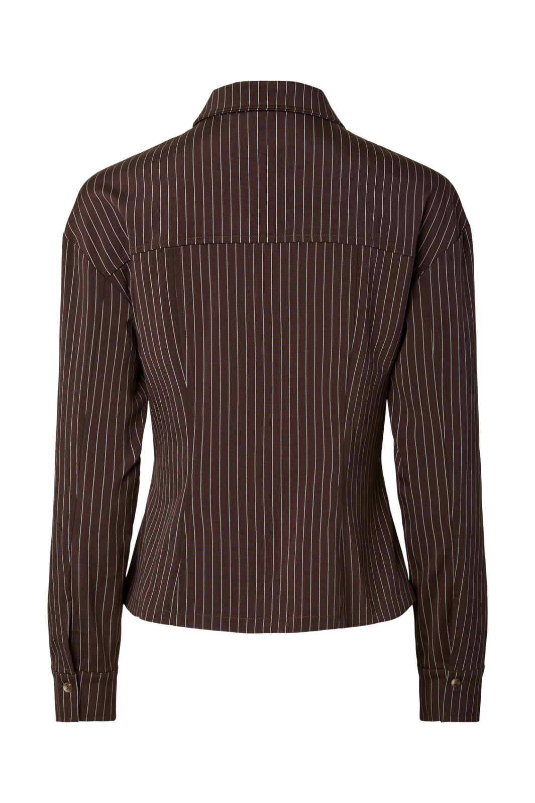 Pieces - Pcanja Ls Zip Shirt - 5200653 Delicioso Pinstripes