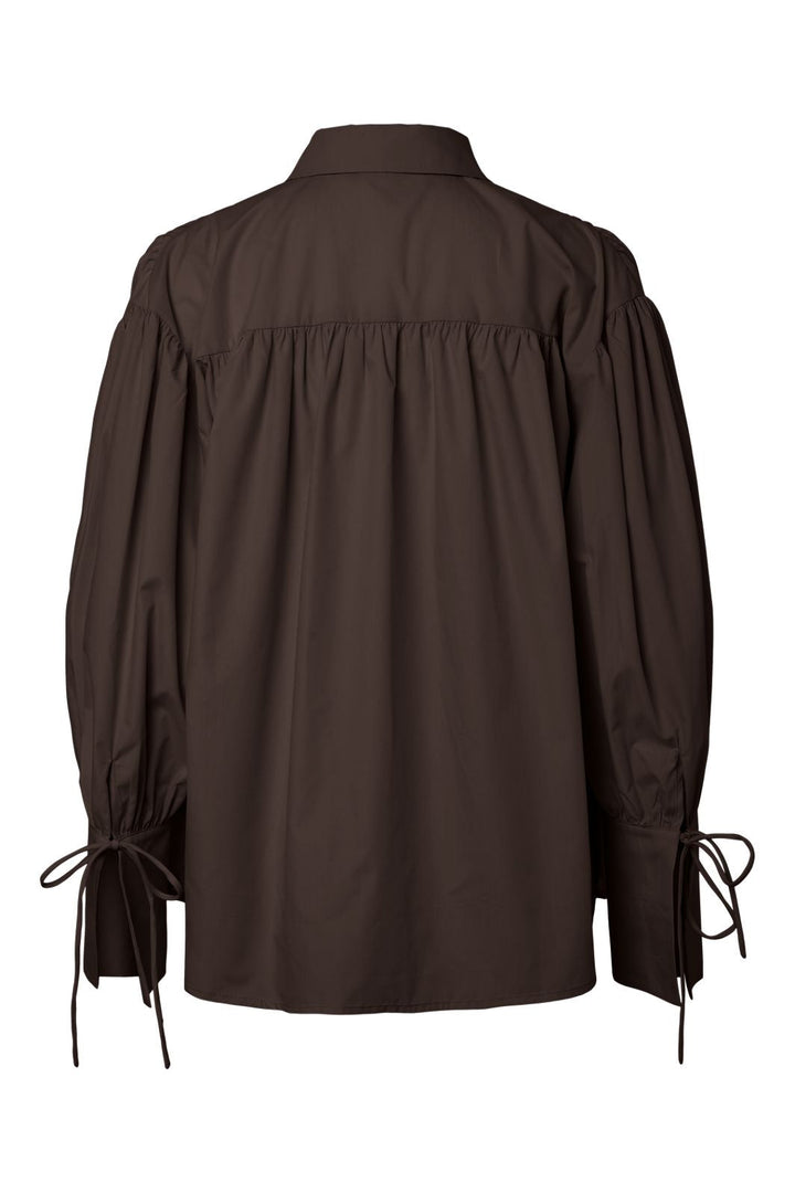 Pieces - Pcanni Ls Pleated Detail Shirt - 5129632 Hot Fudge