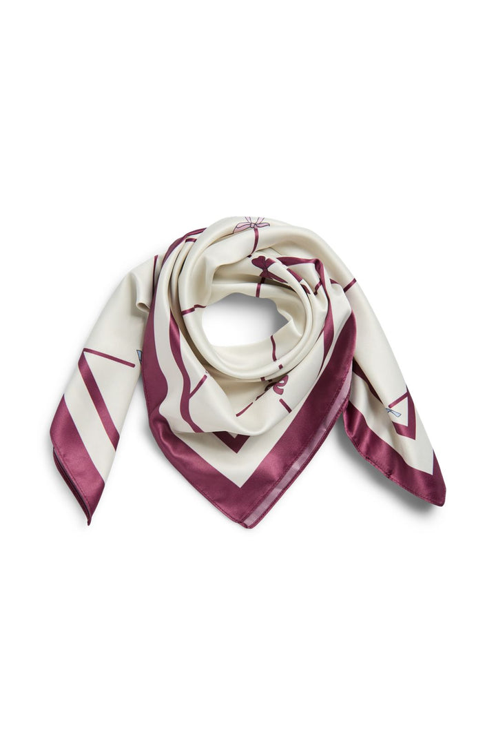Pieces - Pcbambi Square Scarf - 4947992 Egret Bows
