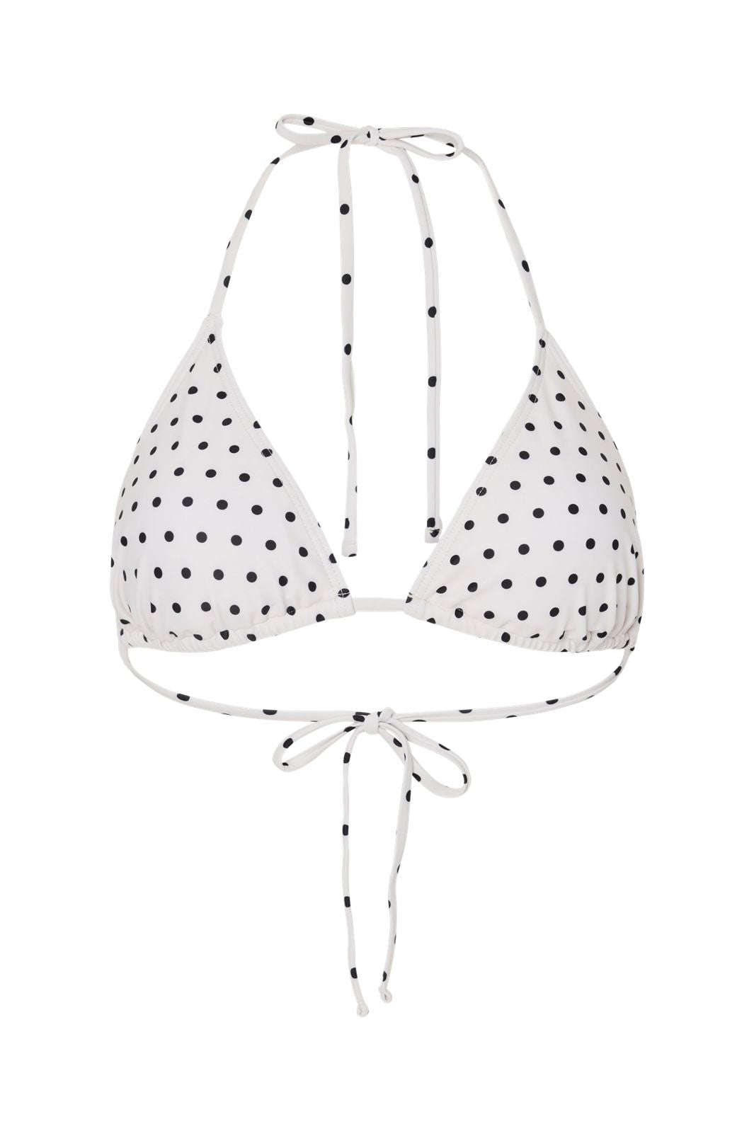 Pieces - Pcbaomi Bikini Triangle Top - 4964475 Egret Black Dot