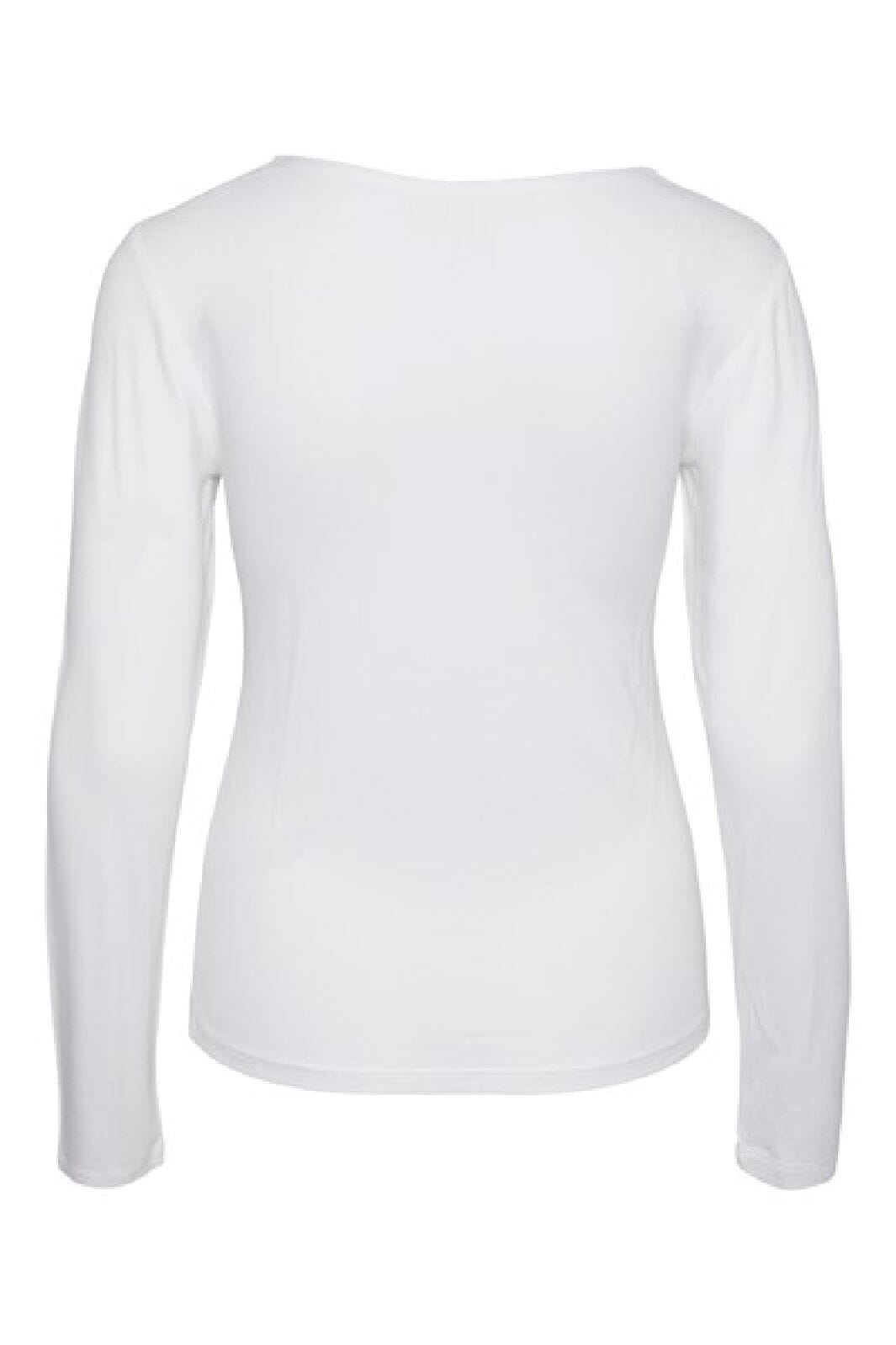Pieces - Pcbarbera Ls Lace Top - 188927 Bright White