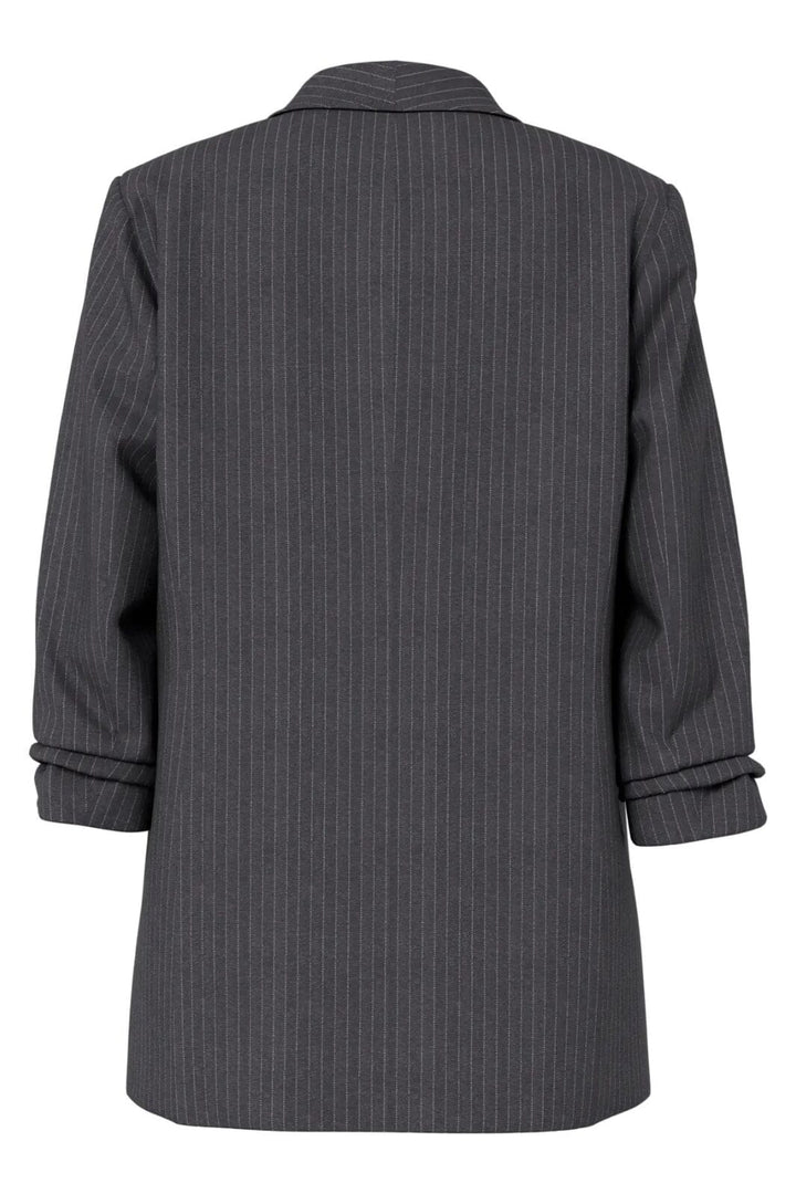 Pieces - Pcbosella 3/4 Pinstripe Blazer - 4813134 Magnet Cloud Dancer Pinstripe