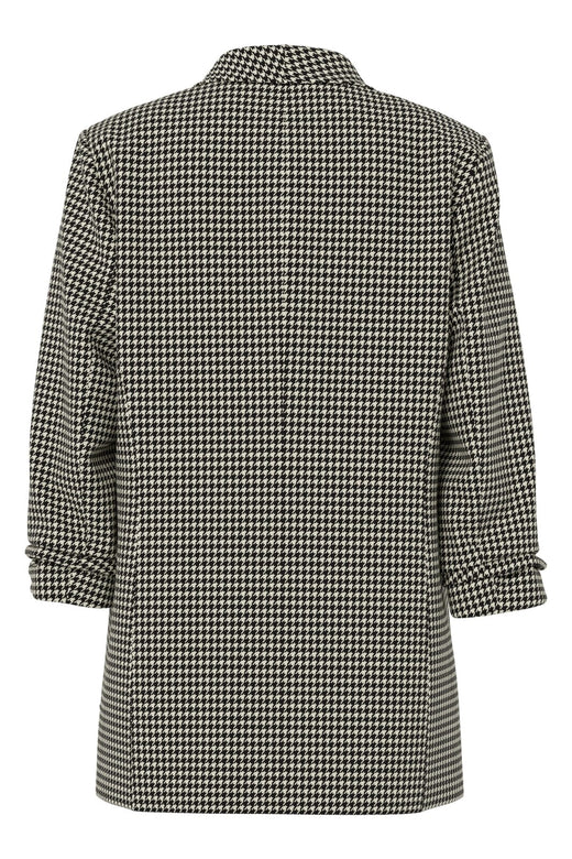 Pieces - Pcbosella 3/4 Printed Blazer - 4881031 White Pepper Houndstooth