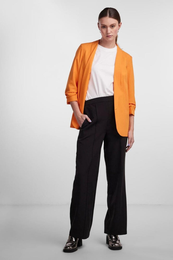 Pieces - Pcboss 3/4 Blazer - 4251278 Persimmon Orange