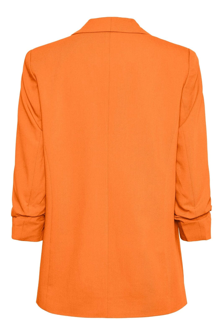 Pieces - Pcboss 3/4 Blazer - 4251278 Persimmon Orange