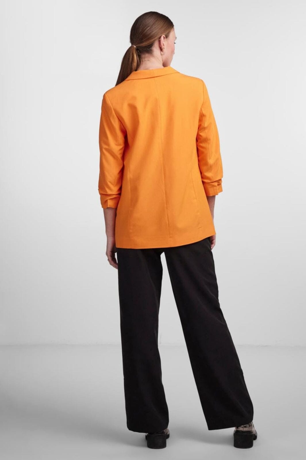 Pieces - Pcboss 3/4 Blazer - 4251278 Persimmon Orange