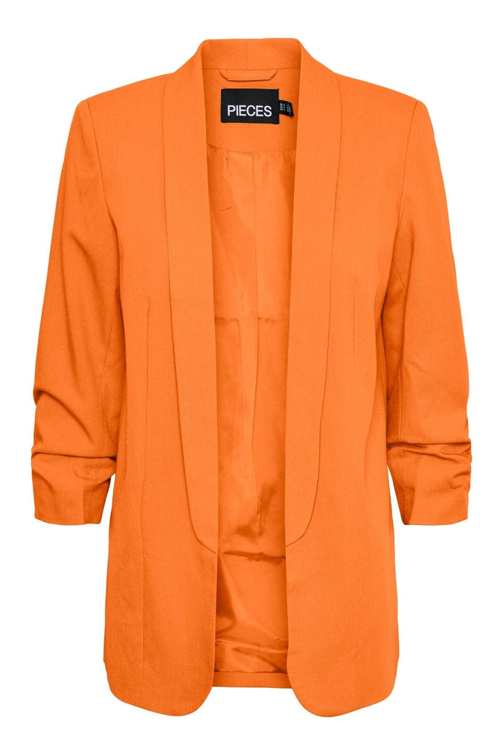 Pieces - Pcboss 3/4 Blazer - 4251278 Persimmon Orange
