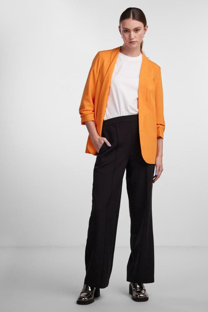 Pieces - Pcboss 3/4 Blazer - 4251278 Persimmon Orange