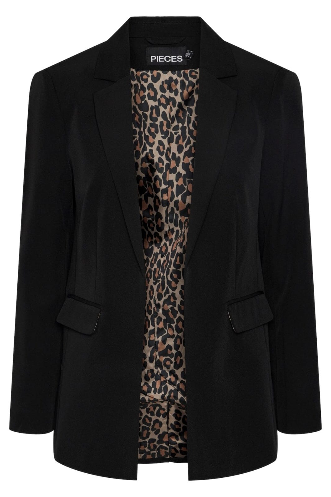 Pieces - Pcbossy Blazer W. Lining Detail - 4439695 Black Leo Print