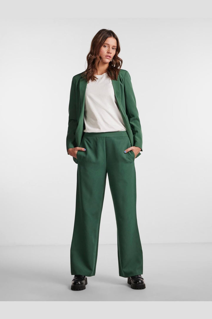 Pieces - Pcbossy Wide Plain Pant - 4266210 Trekking Green