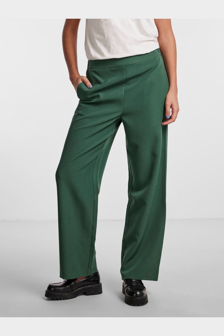 Pieces - Pcbossy Wide Plain Pant - 4266210 Trekking Green