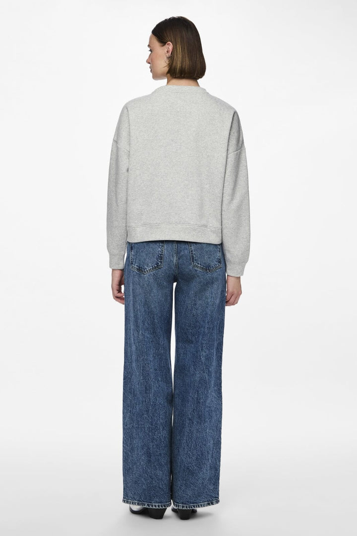 Pieces - Pcchilli Ls Sweat - 3595554 Light Grey Melange