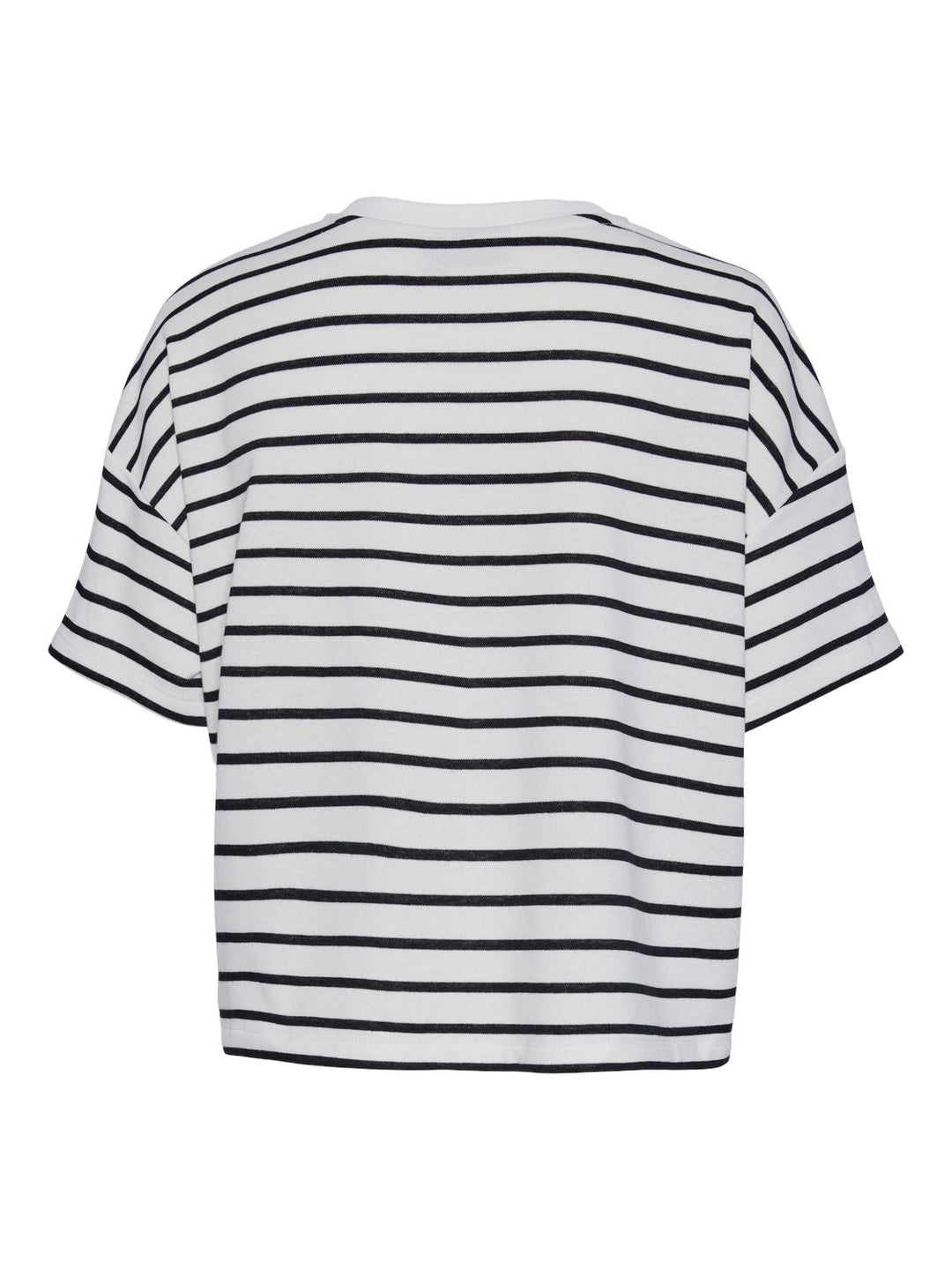 Pieces - Pcchilli Summer 2/4 Sweat Stripe - 4476191 Cloud Dancer Black