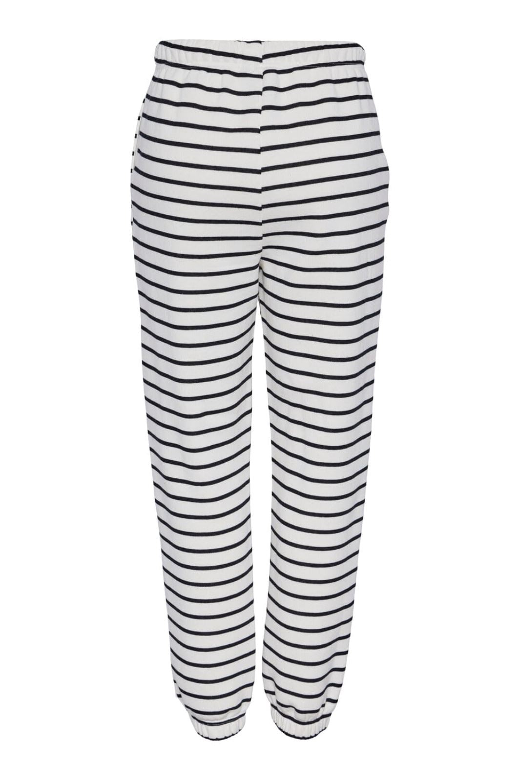 Pieces - Pcchilli Sweat Pants Stripes - 4410010 Cloud Dancer Black