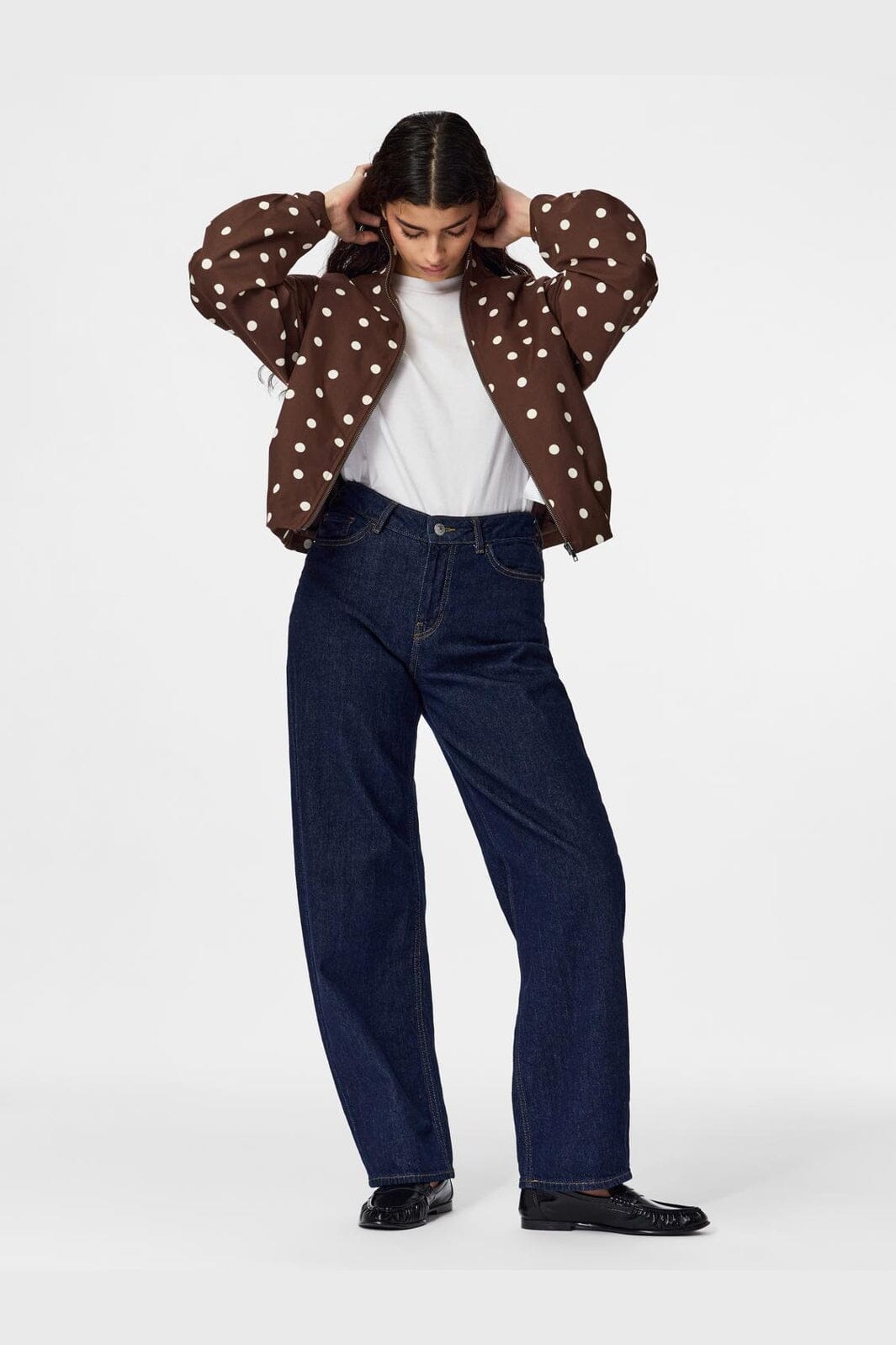 Pieces - Pcelisabeth Bomber Jacket - 5118623 Chicory Coffee Cloud Dancer