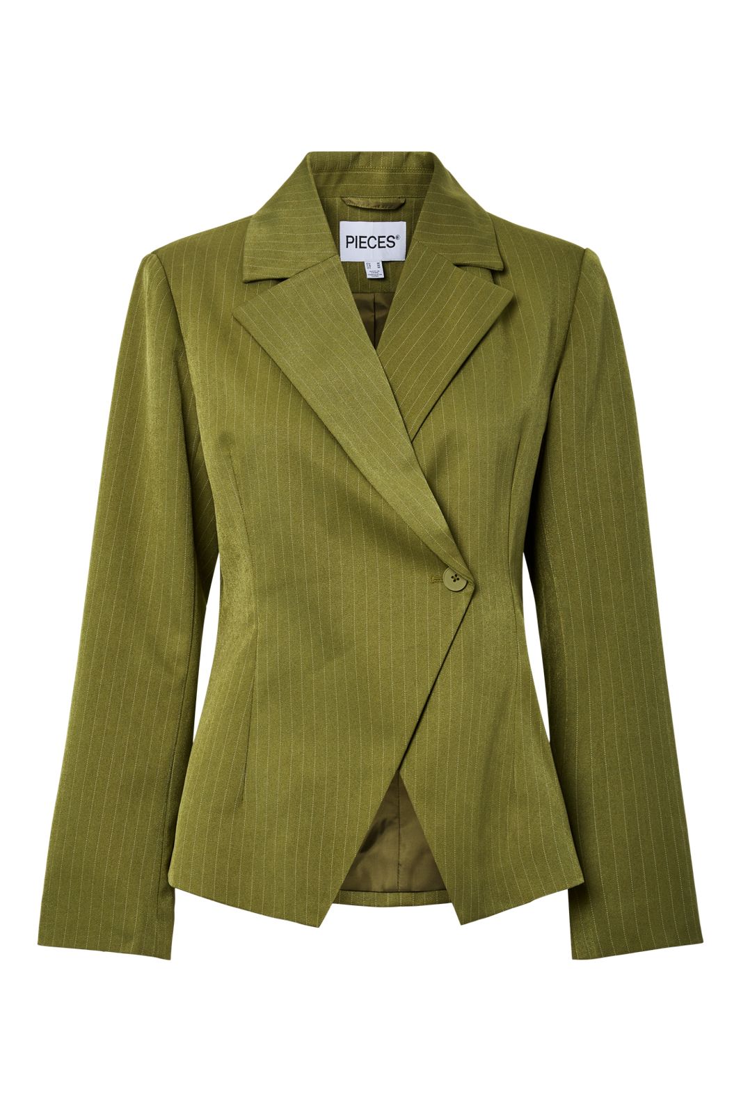 Pieces - Pcfalka Ls Fittet Pinstriped Blazer - 4985125 Sphagnum Pinstripe