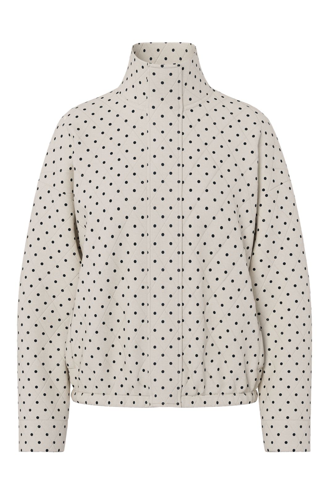Pieces - Pcfamilla Quilted Bomber Jacket - 5080984 Cloud Dancer Dots