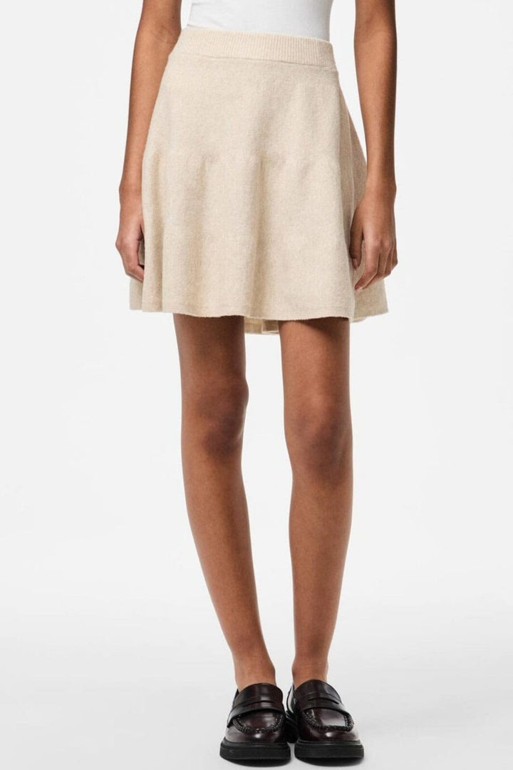 Pieces - Pcfamilla Short Knit Skirt Fsy - 4861104 Silver Gray Melange