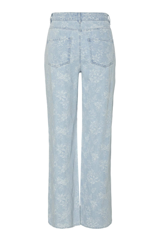 Pieces - Pcfeline Wide Denim Jeans - 4777281 Light Blue Denim