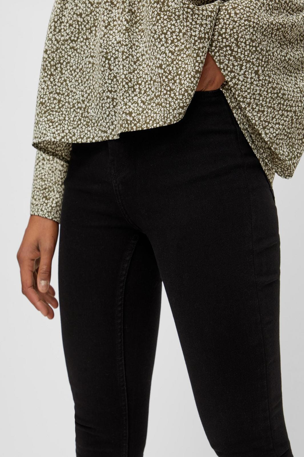 Pieces - PcHighFive Flex Black Skinny Jeans - Black
