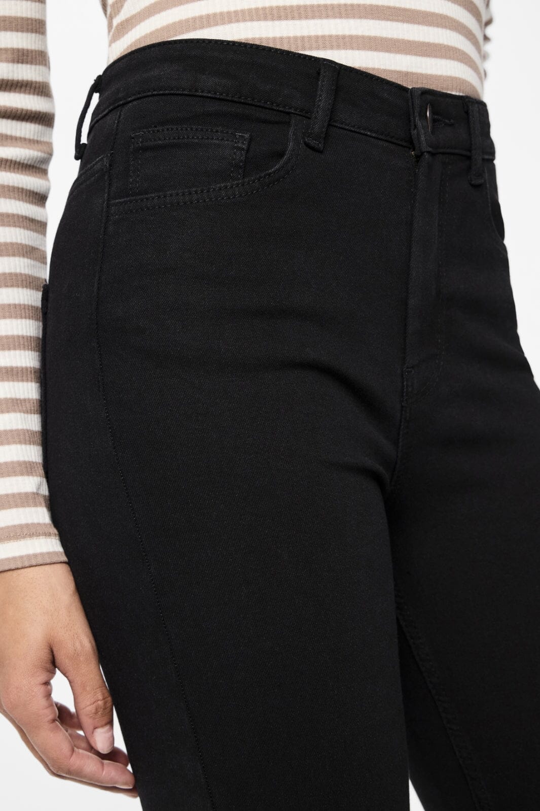 Pieces - PcHighFive Flex Black Skinny Jeans - Black