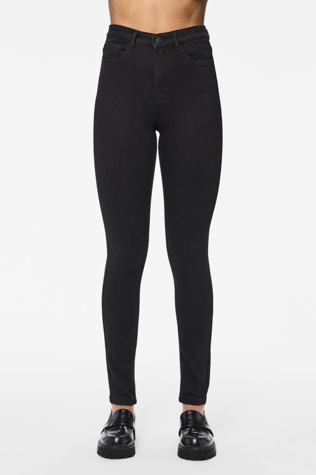 Pieces - PcHighFive Flex Black Skinny Jeans - Black
