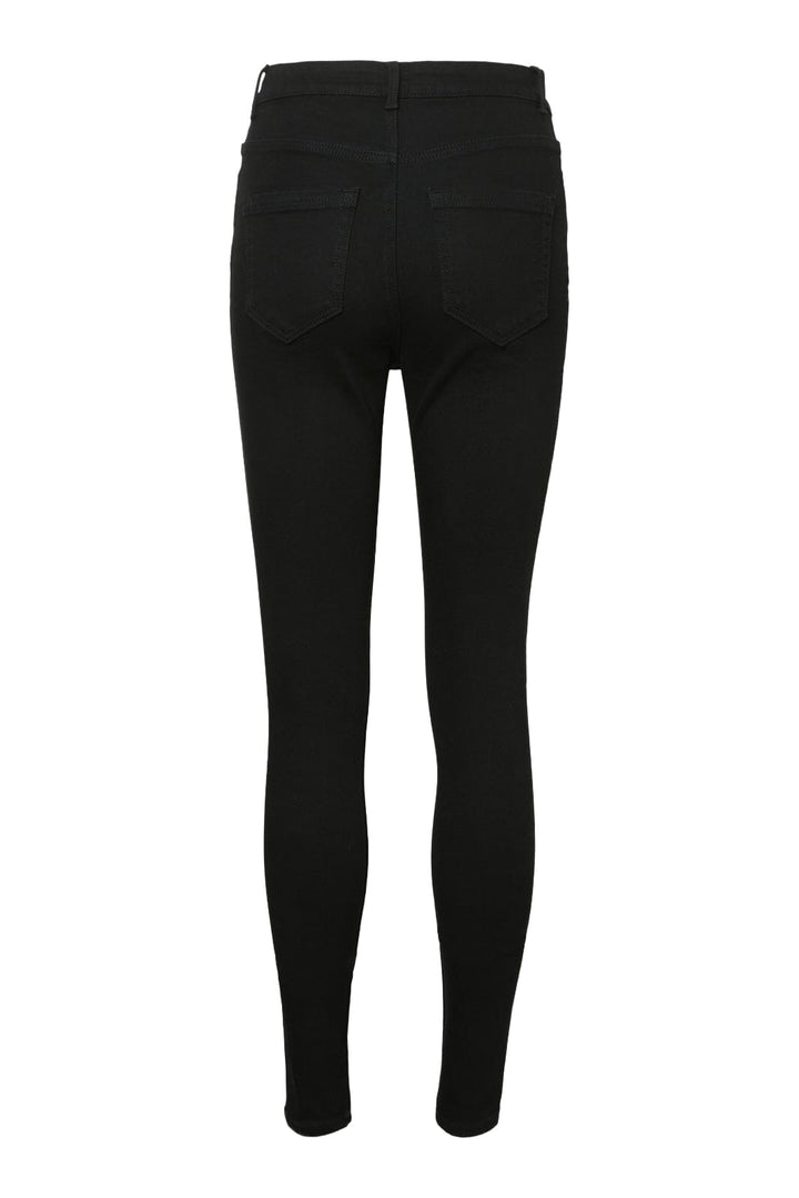 Pieces - PcHighFive Flex Black Skinny Jeans - Black