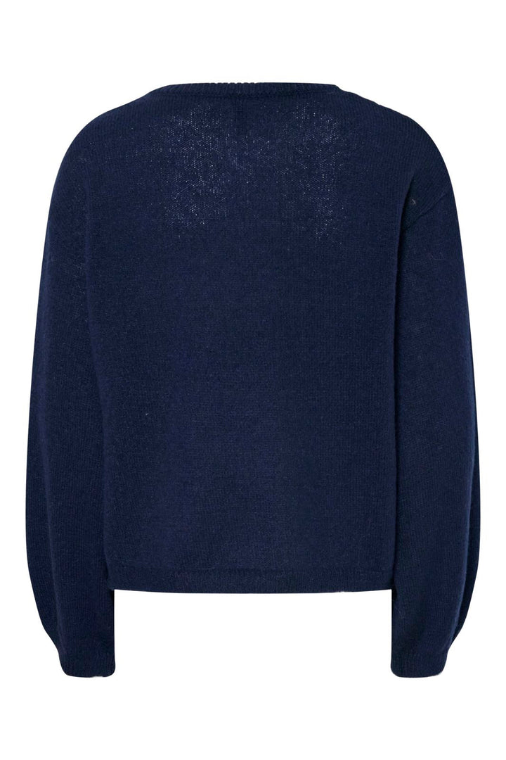 Pieces - Pcida Ls O-Neck Knit - 4805045 Maritime Blue