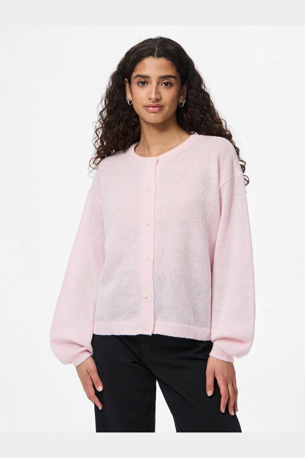 Pieces - Pcida Ls O-Neck Knit Cardigan - 4805039 Pink-A-Boo