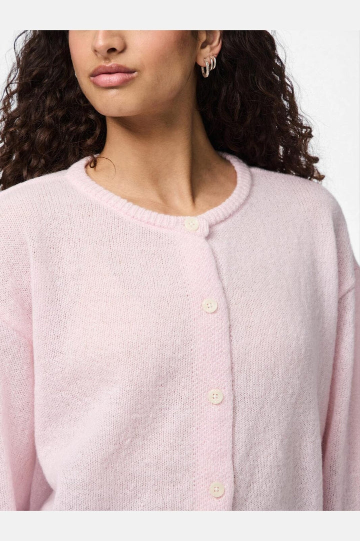 Pieces - Pcida Ls O-Neck Knit Cardigan - 4805039 Pink-A-Boo