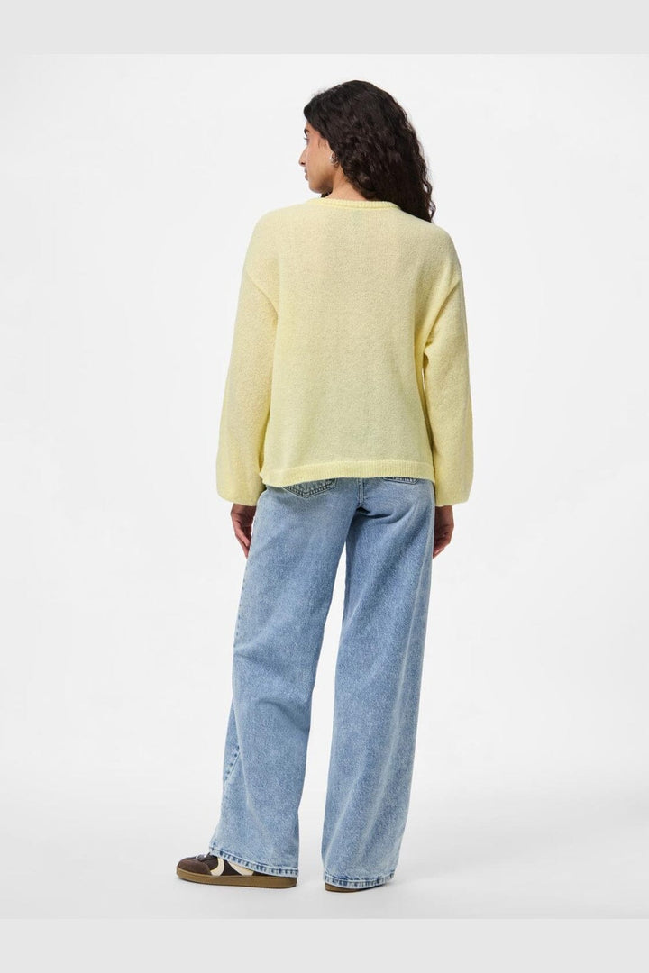 Pieces - Pcida Ls O-Neck Knit Cardigan - 4805040 French Vanilla