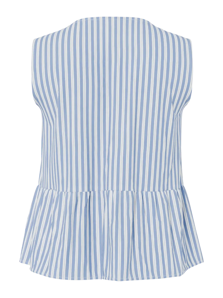 Pieces - Pcjolly Sl Tie Top - 4904306 Hydrangea Bright White Toppe 