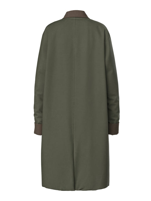 Pieces - Pcjorma Long Corduroy Jacket - 4881893 Forest Night Hot Fudge Frakker 