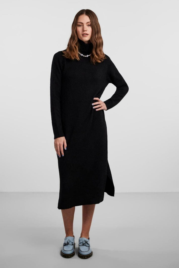 Pieces - Pcjuliana Ls Rollneck Knit Dress - 3933929 Black