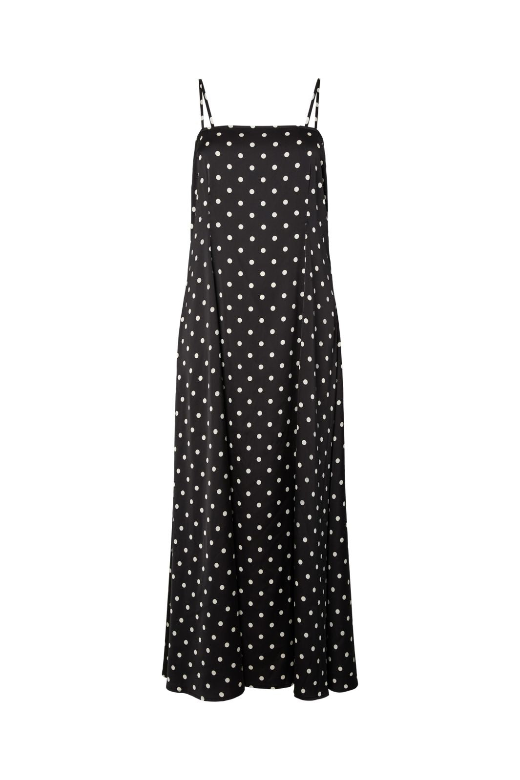Pieces - Pcjytta Strap Ankle Satin Dress - 5052182 Black White Dots