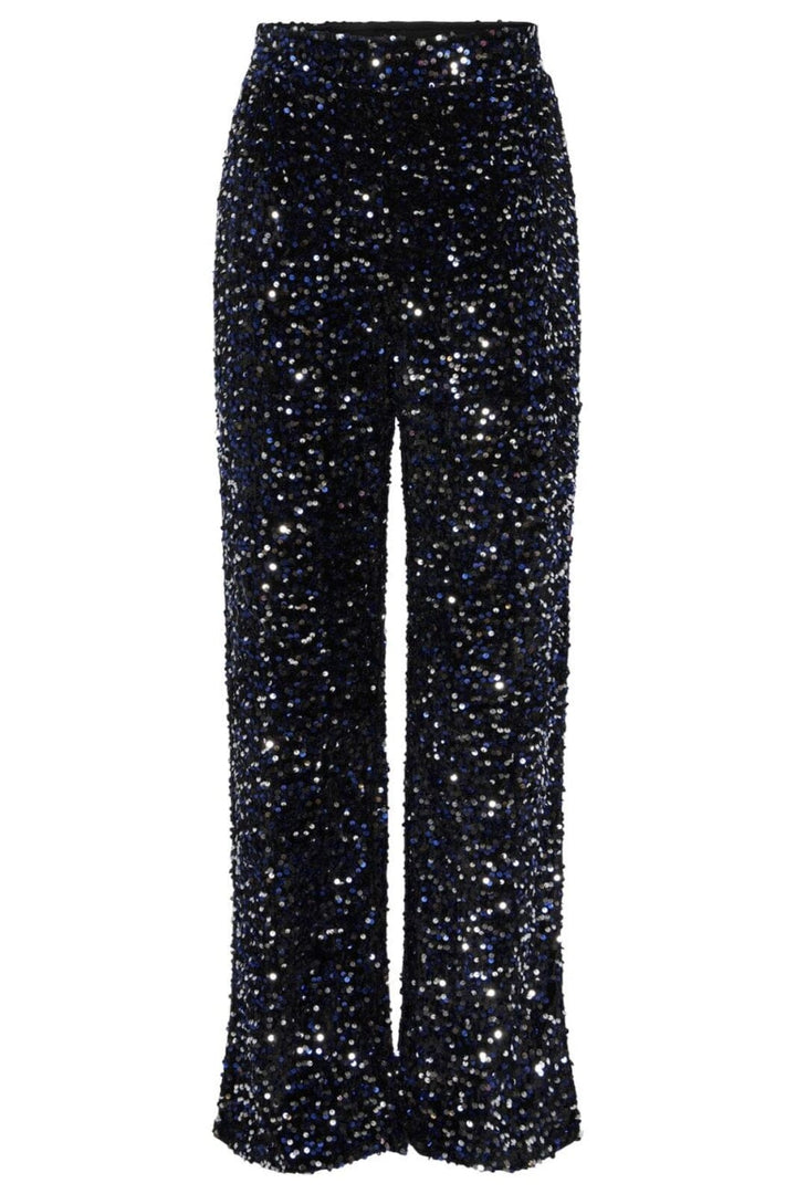 Pieces - Pckam Wide Pant - 4617669 Black Bellweather Sequins
