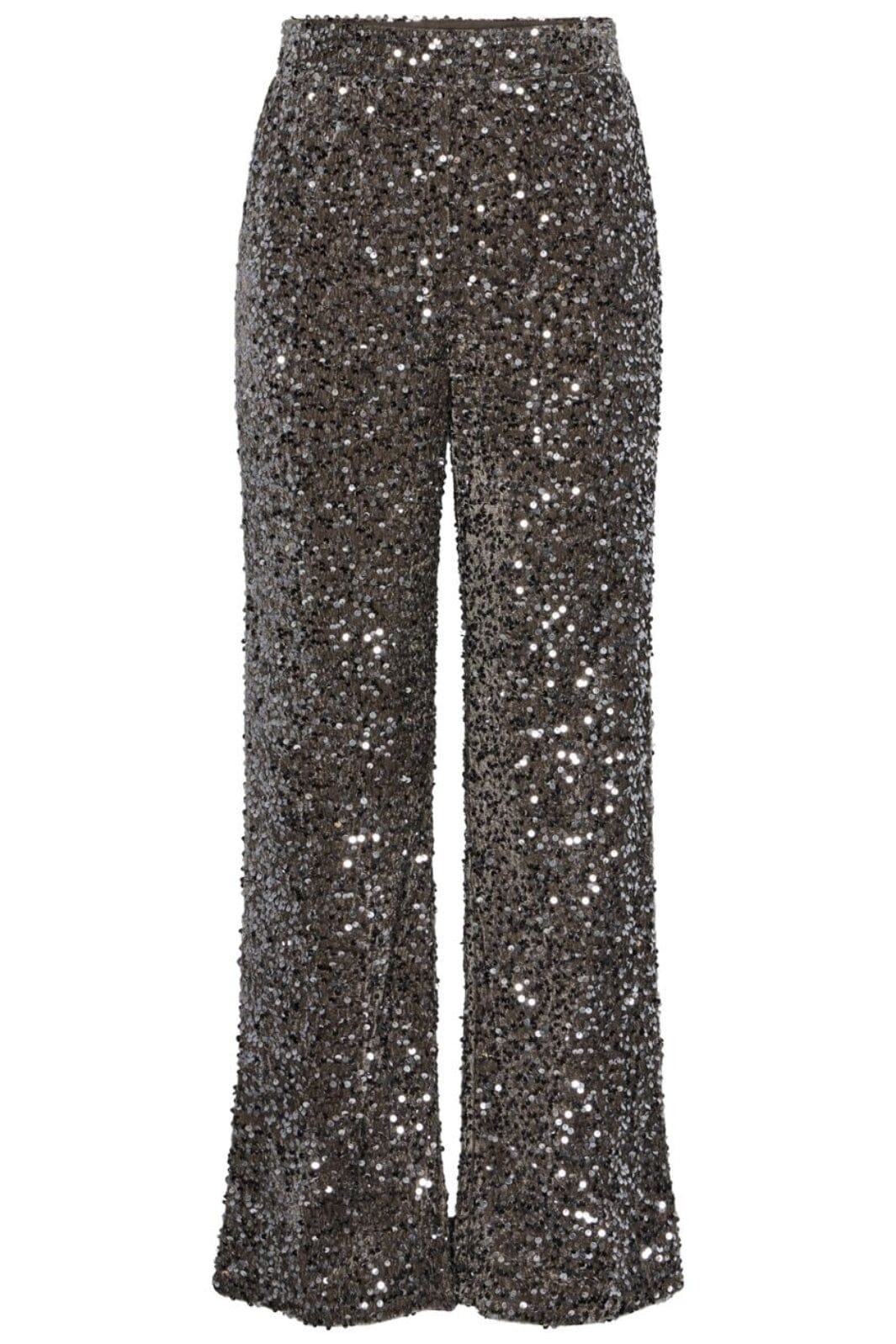 Pieces - Pckam Wide Pant - 4641530 Morel Silver Sequins