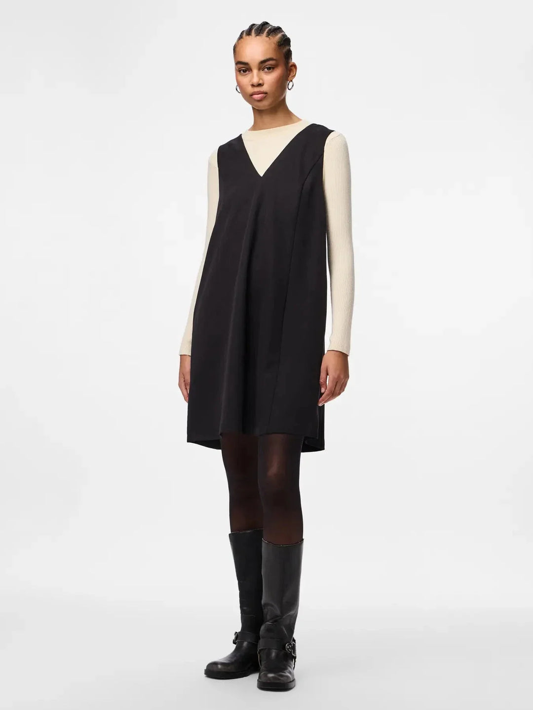 Pieces - Pckamil Sl Spencer Dress - 4899735 Black Kjoler 