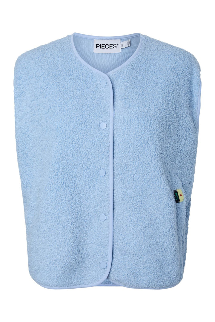 Pieces - Pckatty Teddy Vest - 5044066 Cashmere Blue