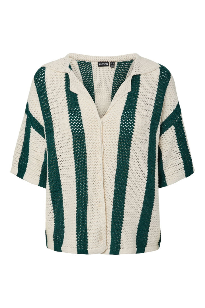 Pieces - Pckenzie Ss Shirt - 4930387 Eggnog Fores Biome