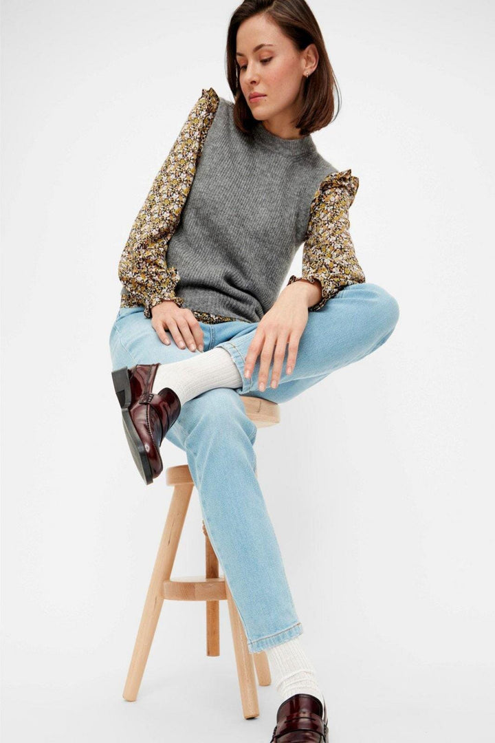 Pieces - PcLeah Mom HW Ankel - Light Blue Denim